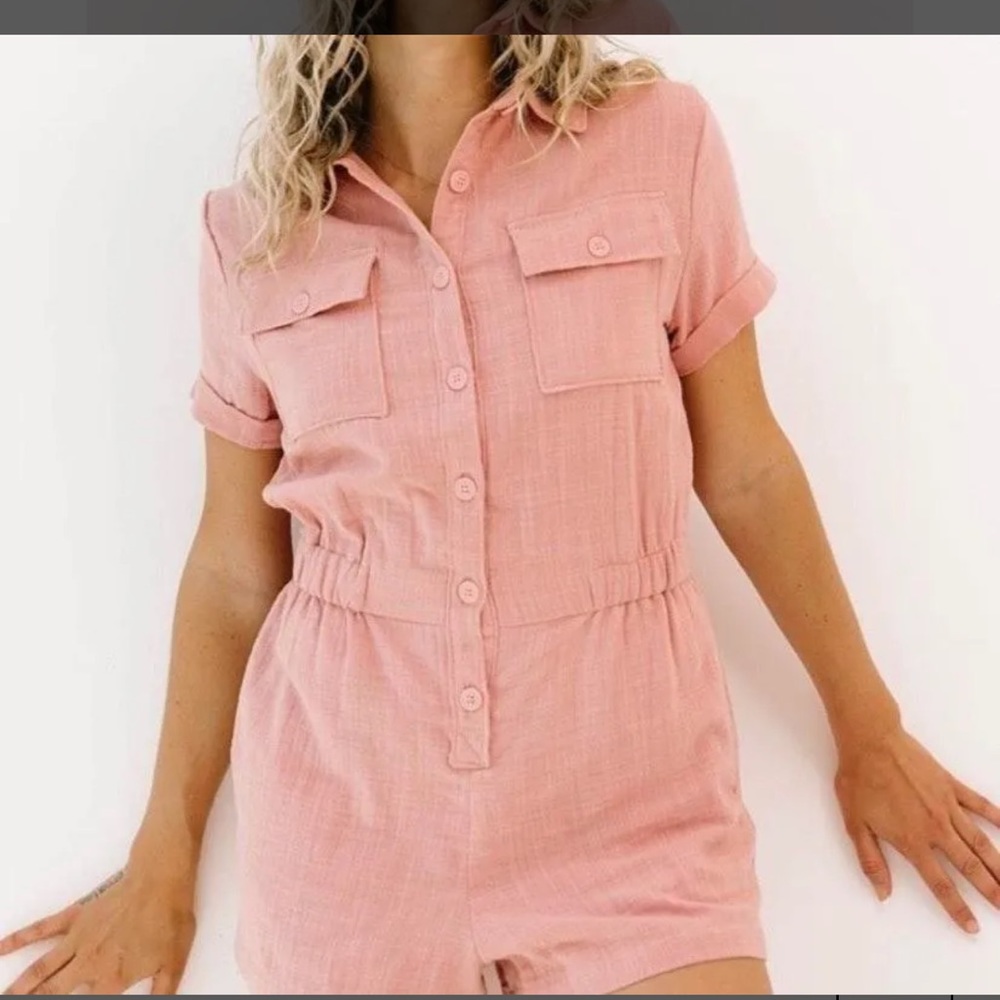 Luca + Gray pink romper